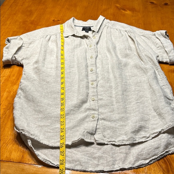 J.Crew Baird McNutt Irish Linen Relaxed Button Up Short Sleeve Camp Shirt Size S - Picture 5 of 8